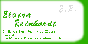 elvira reinhardt business card